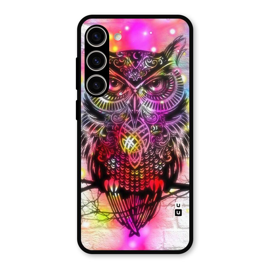 Colourful Owl Metal Back Case for Galaxy S23 Plus