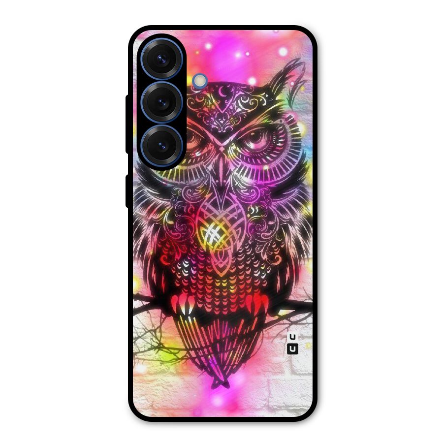 Colourful Owl Metal Back Case for Galaxy S25