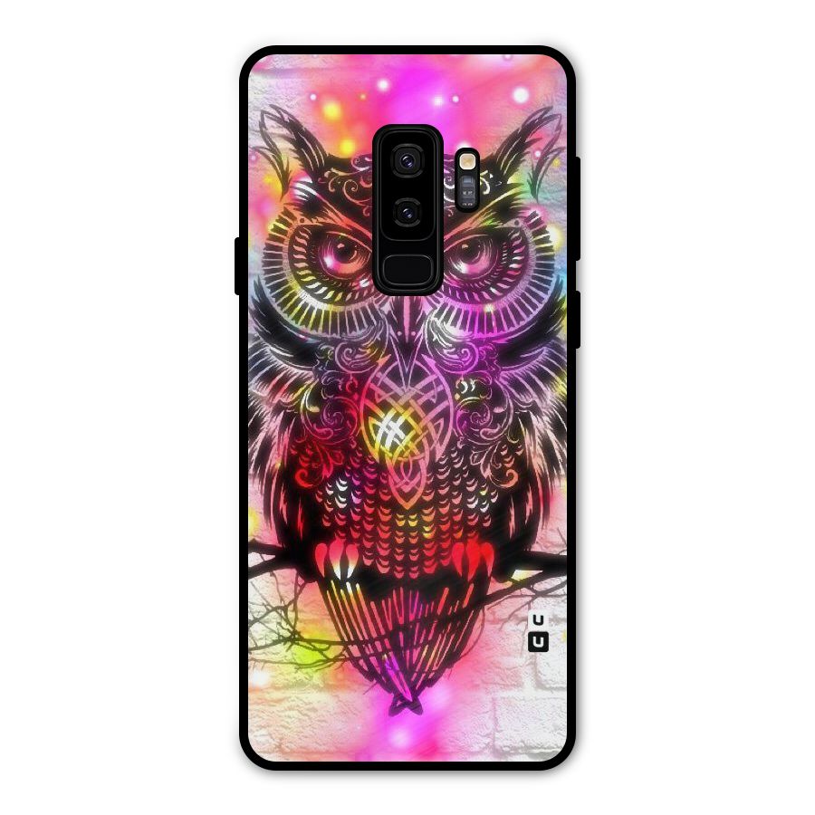 Colourful Owl Metal Back Case for Galaxy S9 Plus