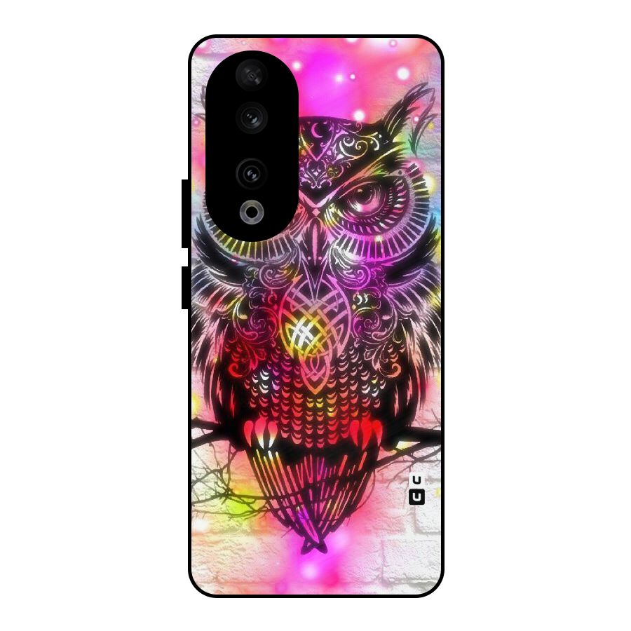 Colourful Owl Metal Back Case for Honor 90