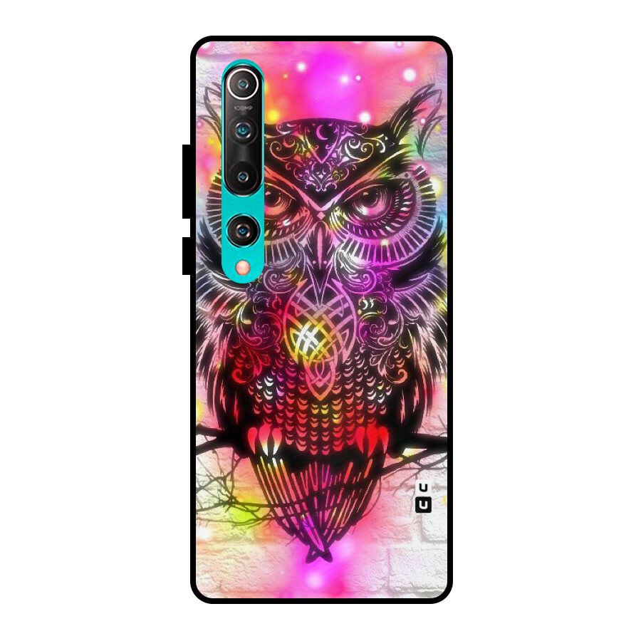 Colourful Owl Metal Back Case for Mi 10