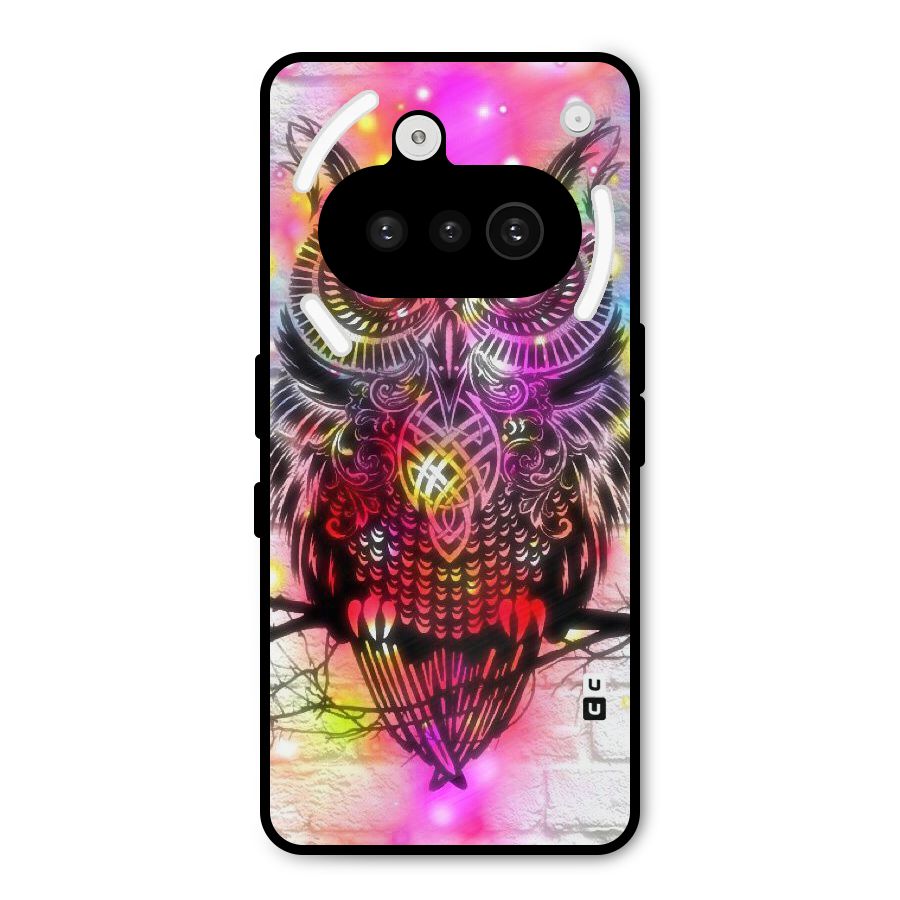 Colourful Owl Metal Back Case for Nothing Phone 3a