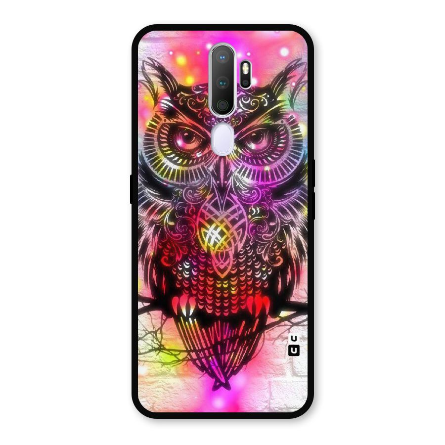 Colourful Owl Metal Back Case for Oppo A5 (2020)