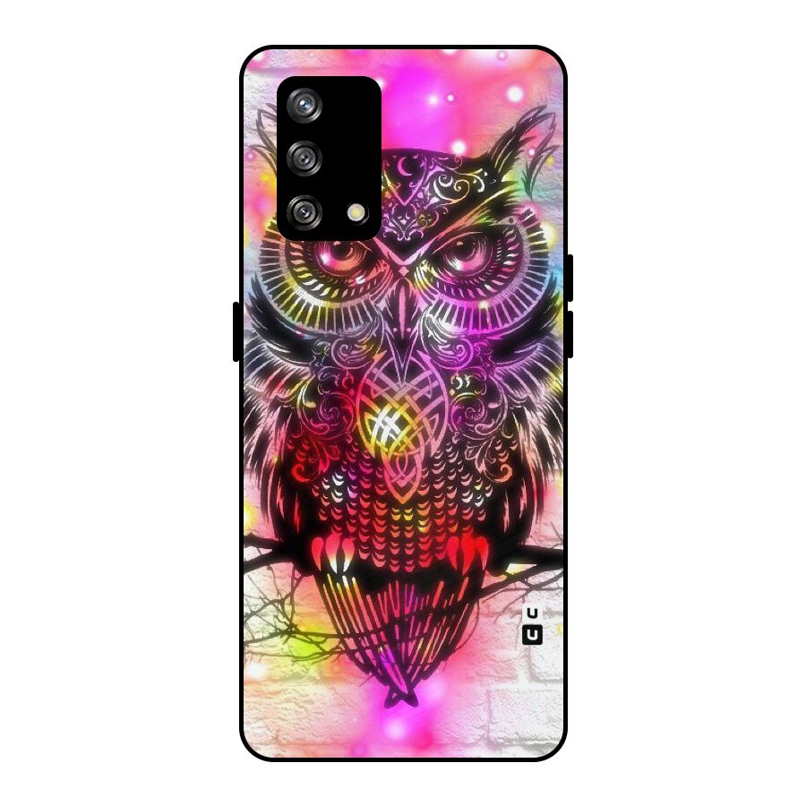 Colourful Owl Metal Back Case for Oppo F19