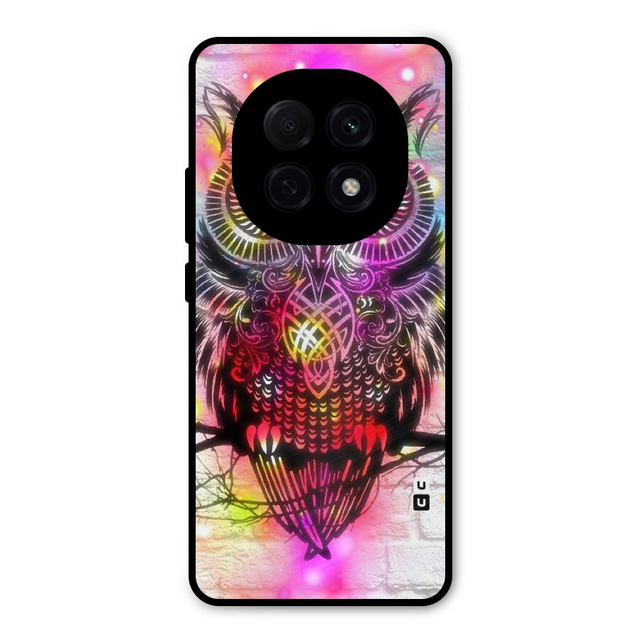 Colourful Owl Metal Back Case for Oppo F29 Pro