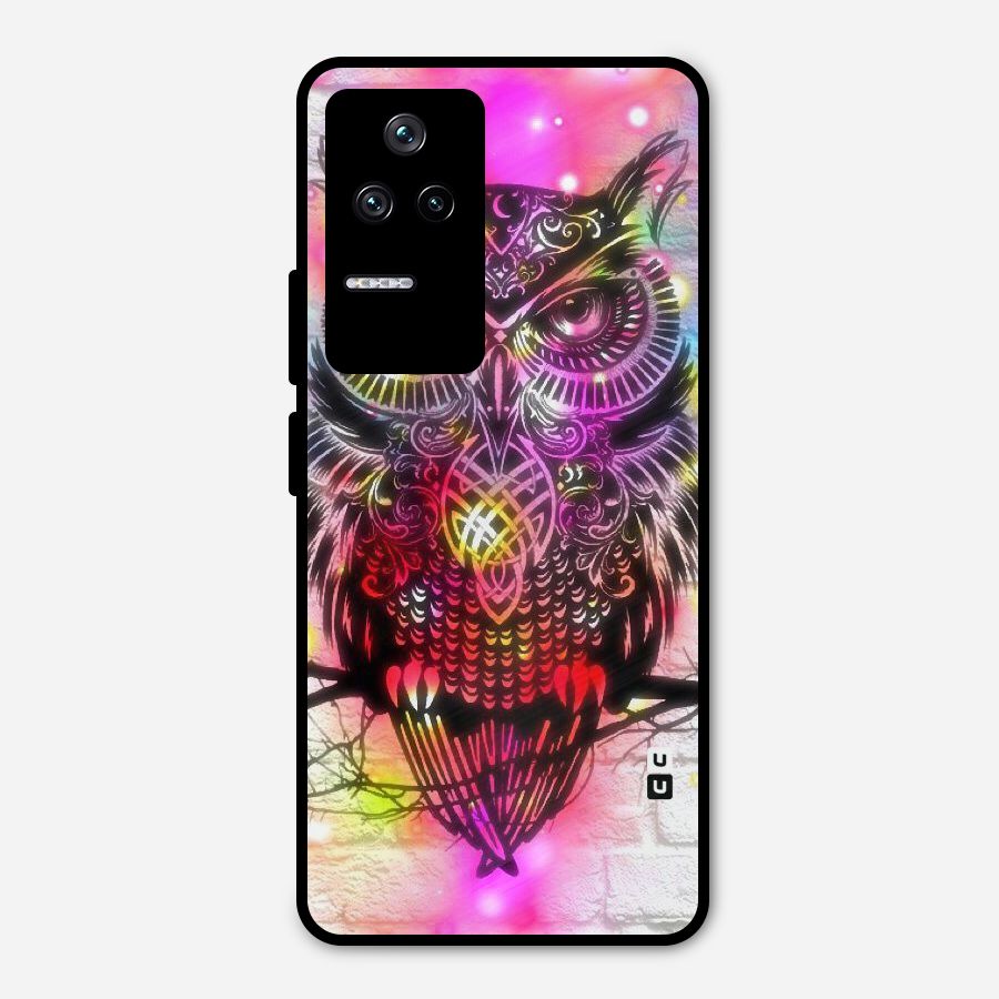 Colourful Owl Metal Back Case for Poco F4 5G