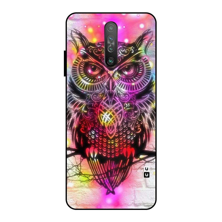 Colourful Owl Metal Back Case for Poco X2