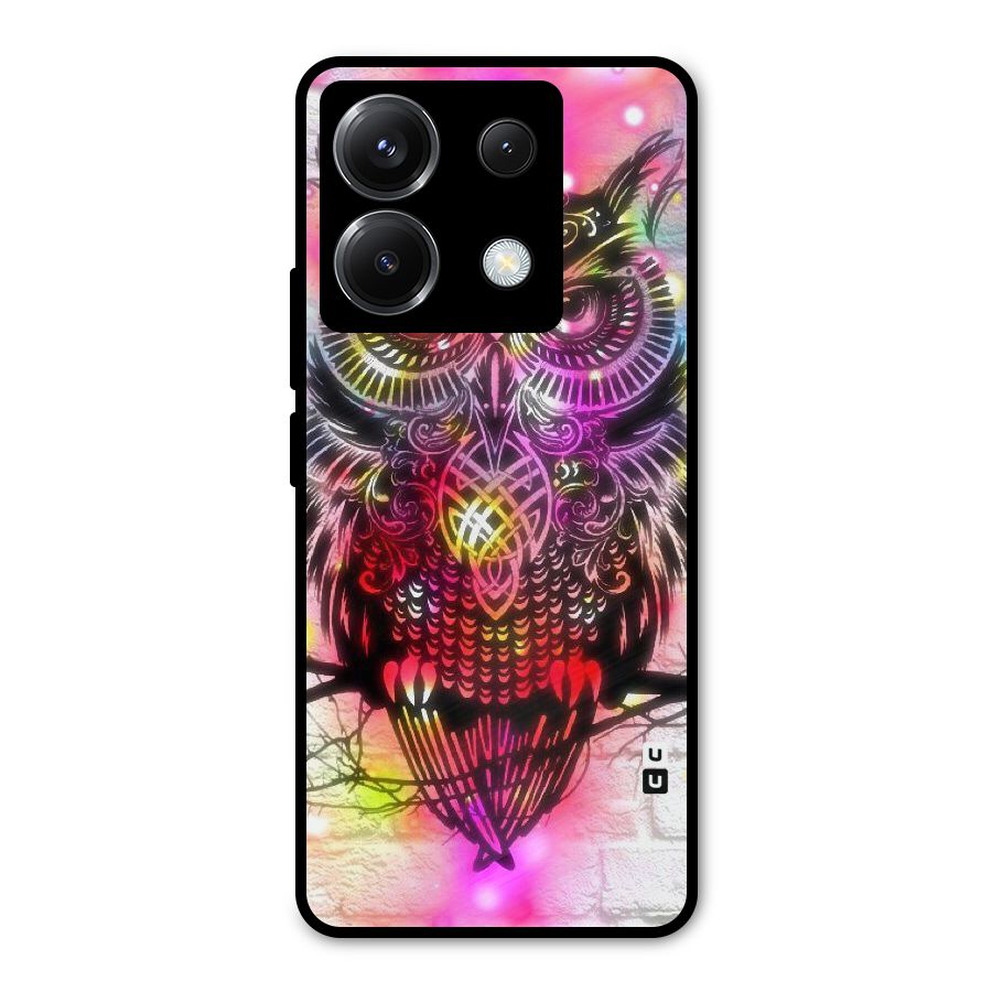 Colourful Owl Metal Back Case for Poco X6