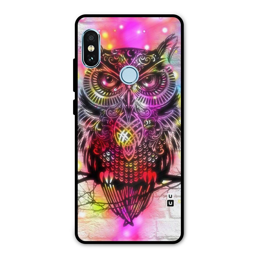 Colourful Owl Metal Back Case for Redmi Note 5 Pro