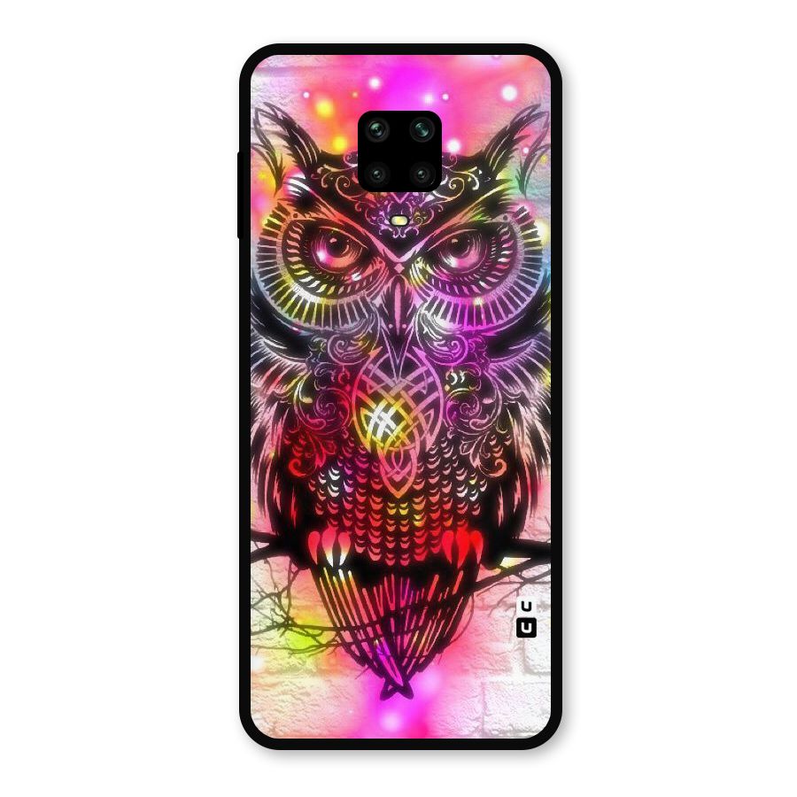 Colourful Owl Metal Back Case for Redmi Note 9 Pro