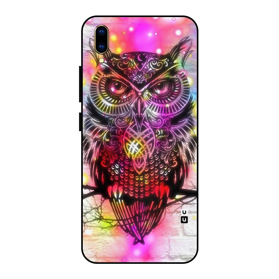 Colourful Owl Metal Back Case for Vivo V11 Pro