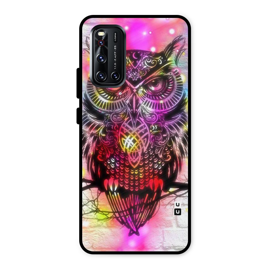 Colourful Owl Metal Back Case for Vivo V19
