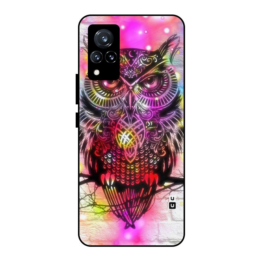 Colourful Owl Metal Back Case for Vivo V21 5G
