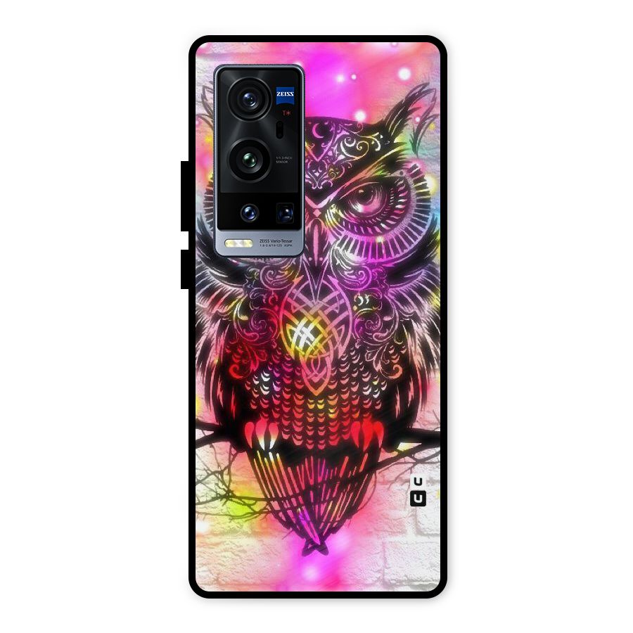Colourful Owl Metal Back Case for Vivo X60 Pro Plus
