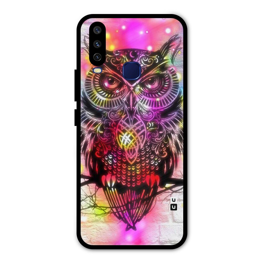 Colourful Owl Metal Back Case for Vivo Y15