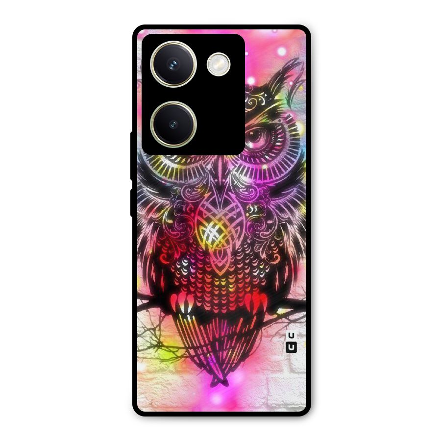 Colourful Owl Metal Back Case for Vivo Y200 Pro