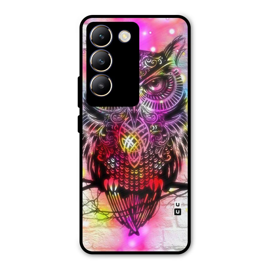 Colourful Owl Metal Back Case for Vivo Y200e