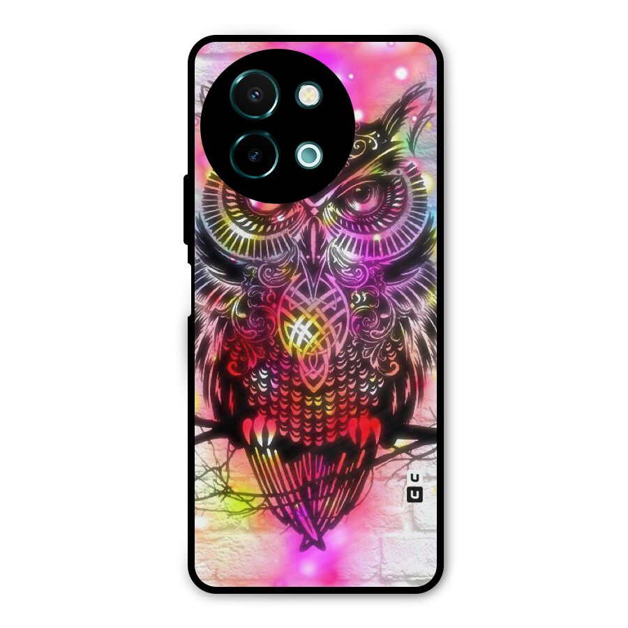 Colourful Owl Metal Back Case for Vivo Y58