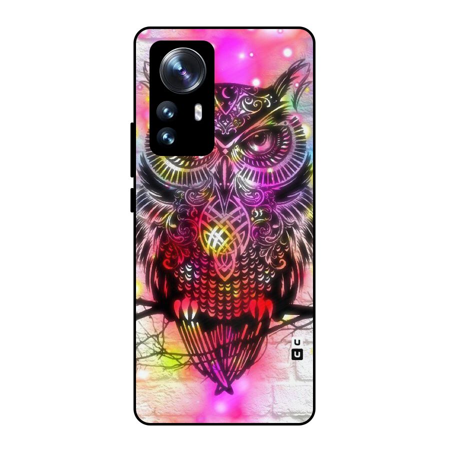 Colourful Owl Metal Back Case for Xiaomi 12 Pro