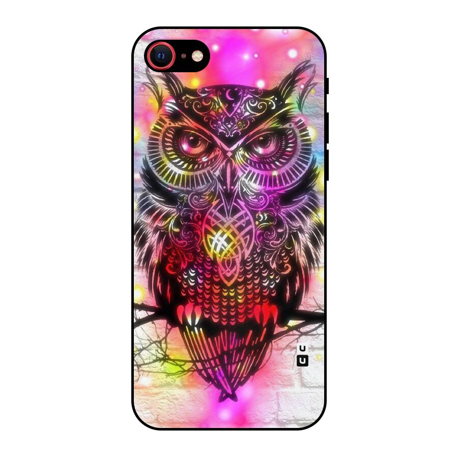 Colourful Owl Metal Back Case for iPhone SE 2020