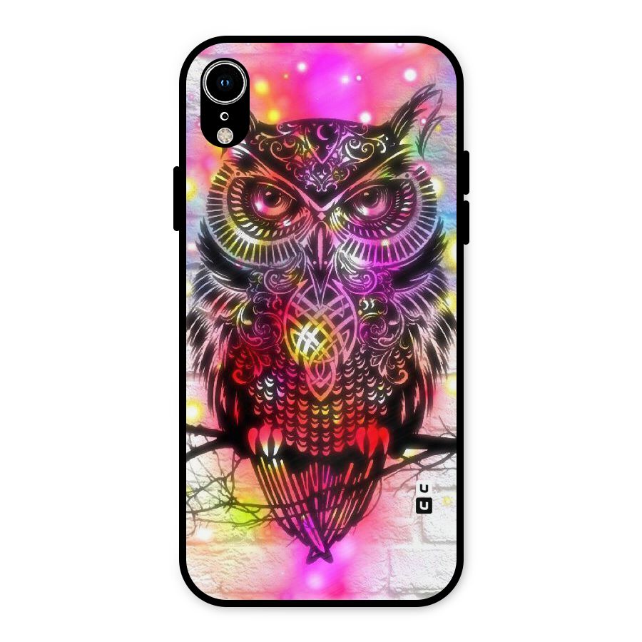 Colourful Owl Metal Back Case for iPhone XR