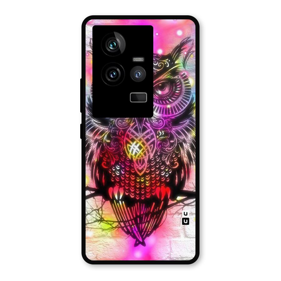 Colourful Owl Metal Back Case for iQOO 11 5G