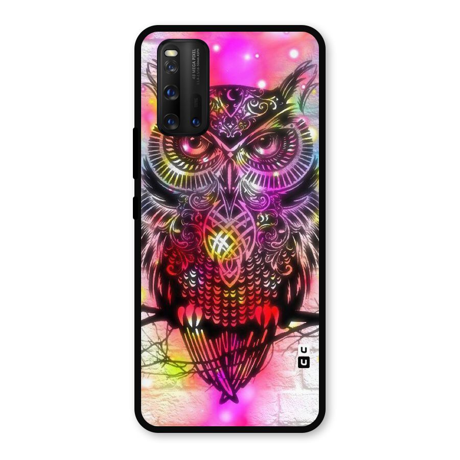 Colourful Owl Metal Back Case for iQOO 3