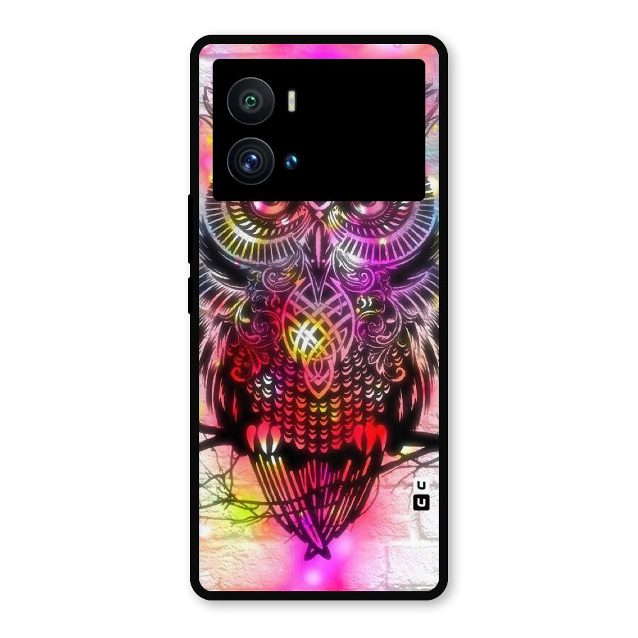 Colourful Owl Metal Back Case for iQOO 9 Pro