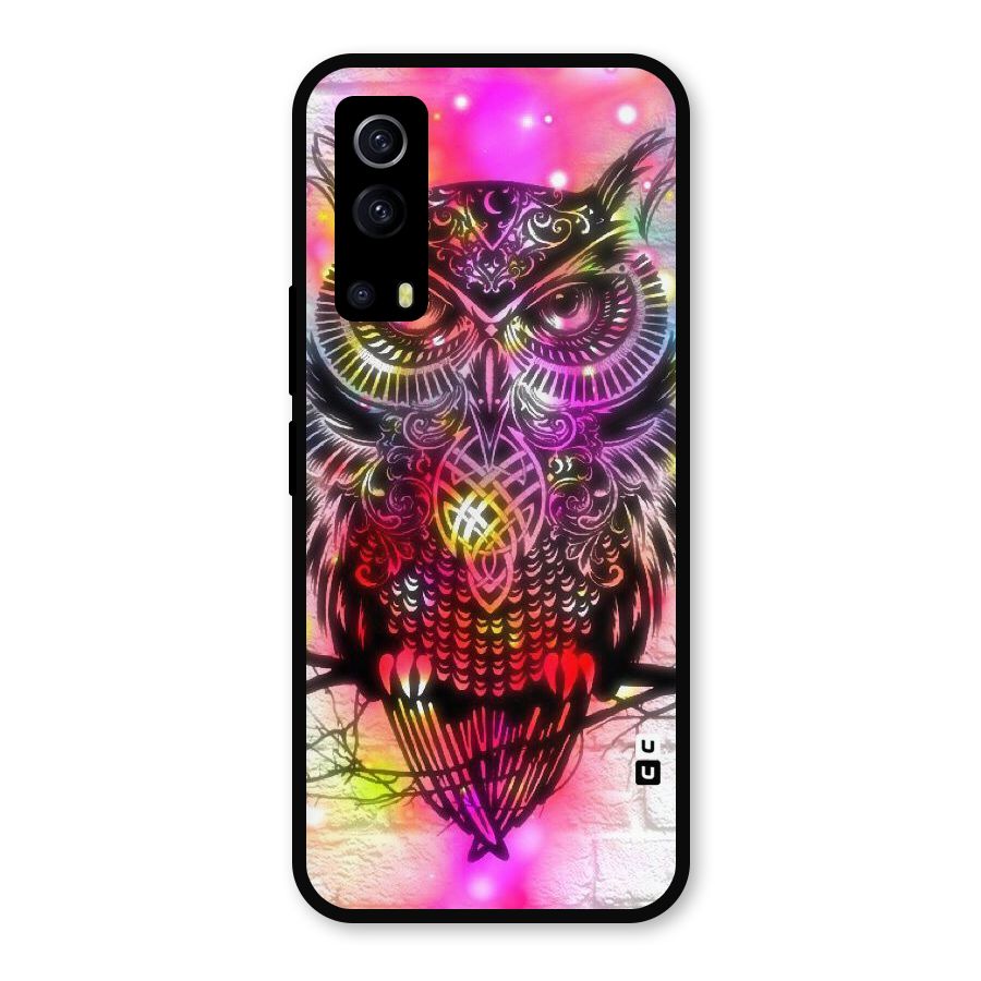 Colourful Owl Metal Back Case for iQOO Z3