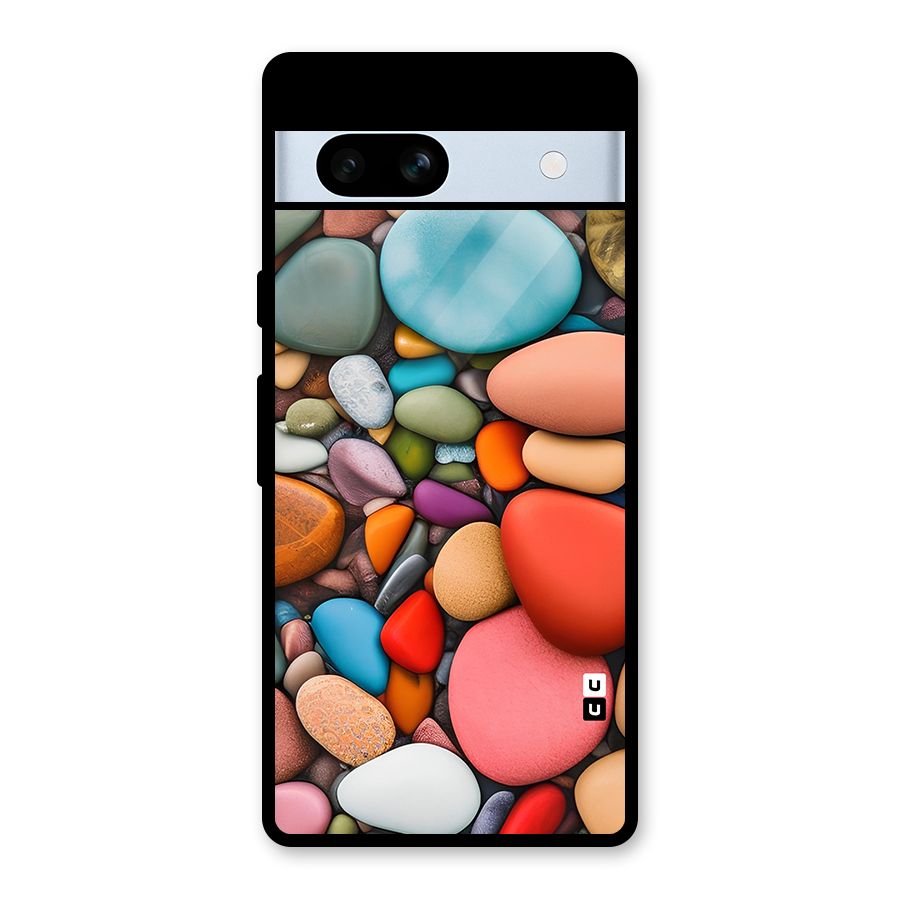 Colourful Stones Glass Back Case for Google Pixel 7a
