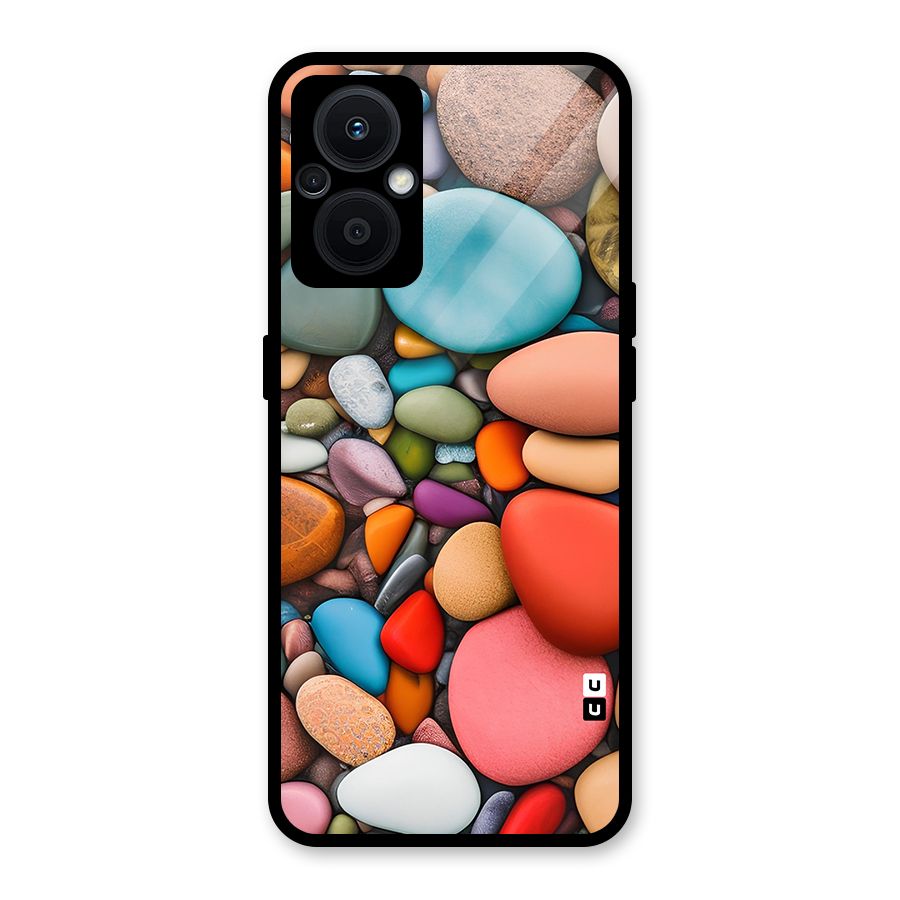 Colourful Stones Glass Back Case for Oppo F21s Pro 5G