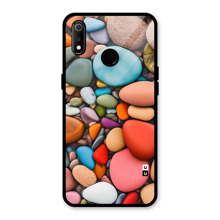 Colourful Stones Glass Back Case for Realme 3i