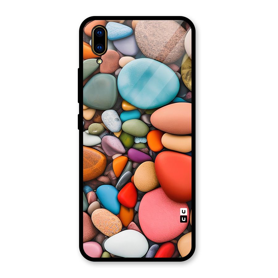 Colourful Stones Glass Back Case for Vivo V11 Pro