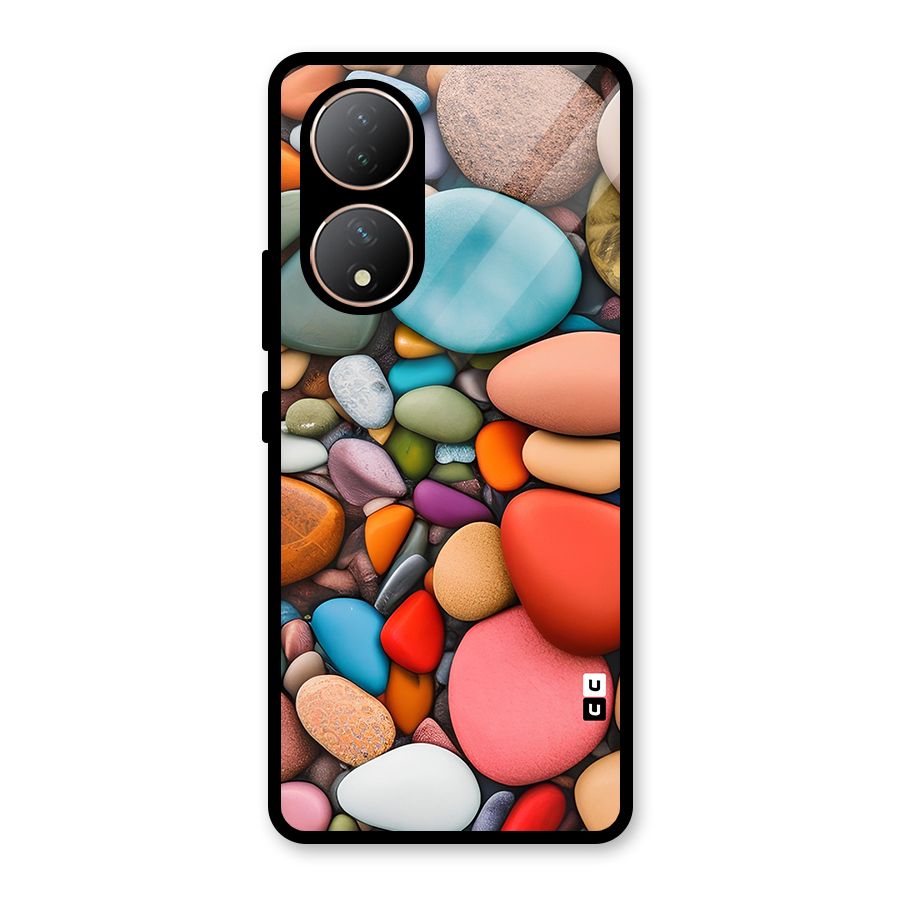 Colourful Stones Glass Back Case for Vivo Y100A