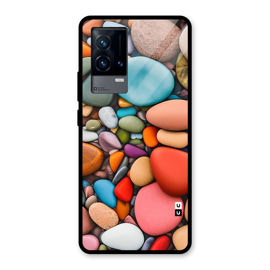 Colourful Stones Glass Back Case for iQOO 9 5G