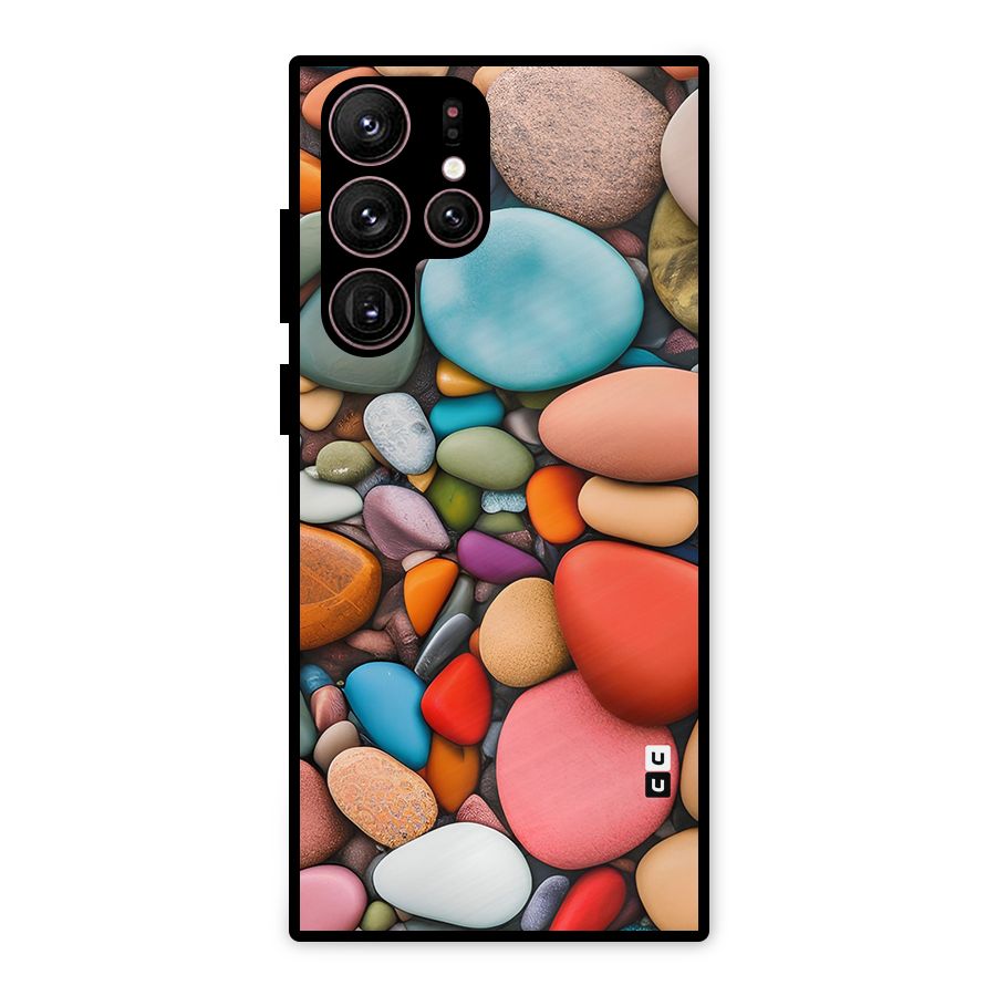 Colourful Stones Metal Back Case for Galaxy S22 Ultra 5G