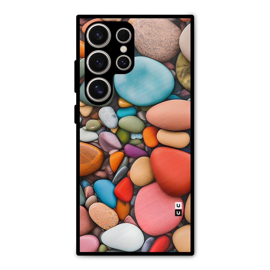 Colourful Stones Metal Back Case for Galaxy S24 Ultra