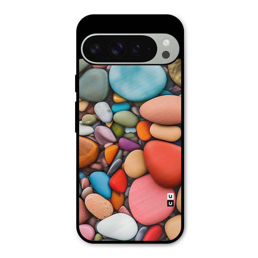 Colourful Stones Metal Back Case for Google Pixel 9 Pro XL