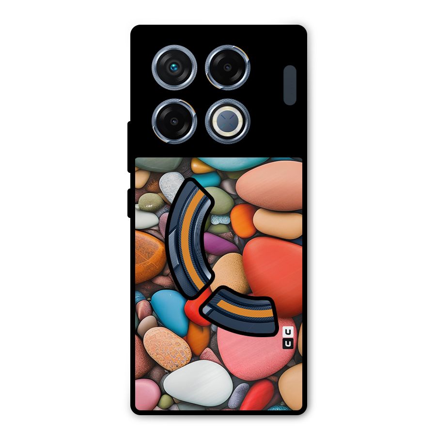 Colourful Stones Metal Back Case for Infinix GT 20 Pro