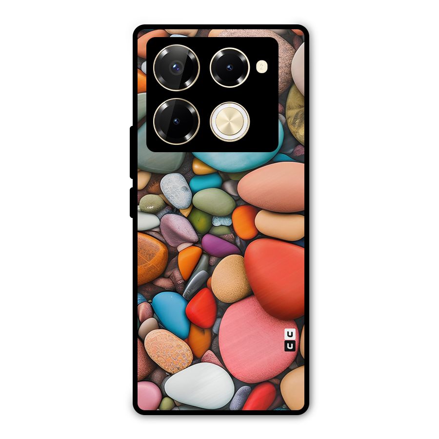 Colourful Stones Metal Back Case for Infinix Note 40 Pro