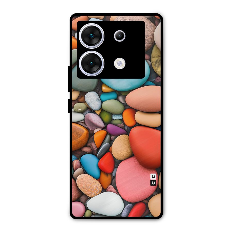 Colourful Stones Metal Back Case for Infinix Zero 30 5G