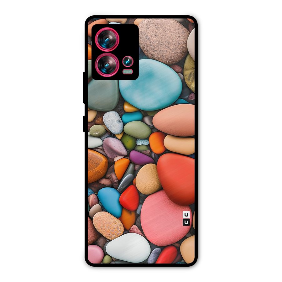 Colourful Stones Metal Back Case for Motorola Edge 30 Fusion