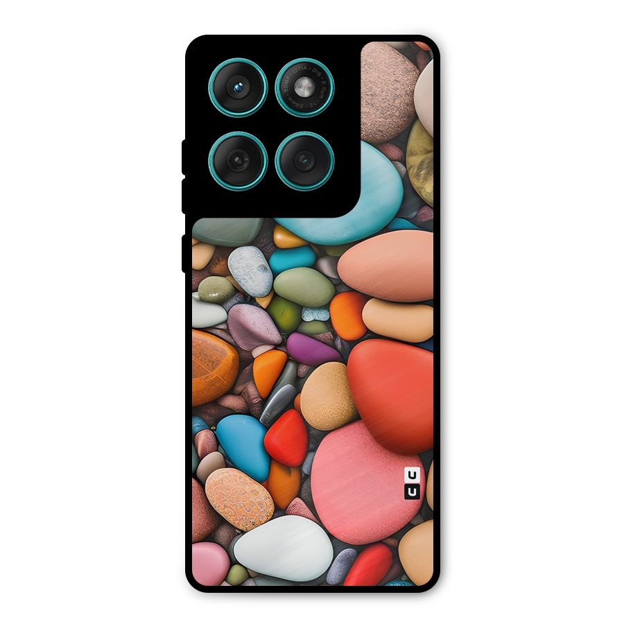 Colourful Stones Metal Back Case for Motorola Edge 60 Fusion