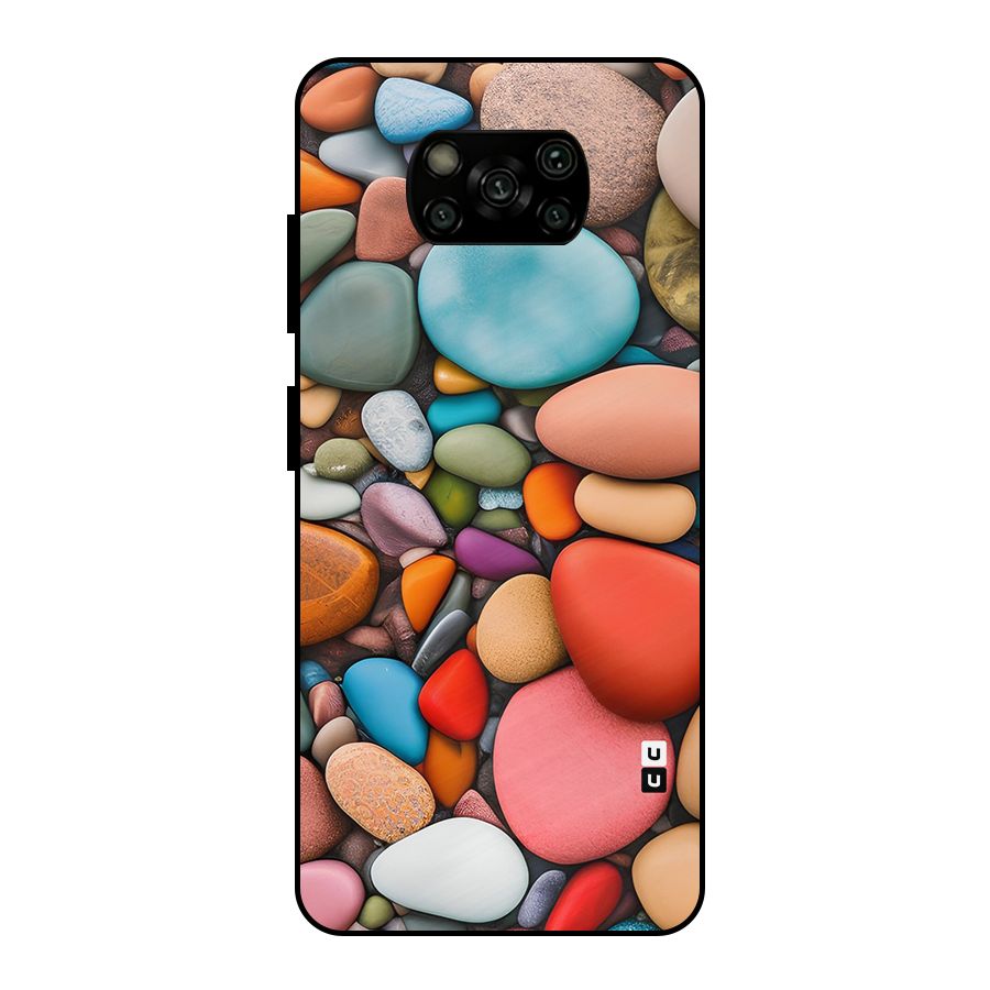Colourful Stones Metal Back Case for Poco X3