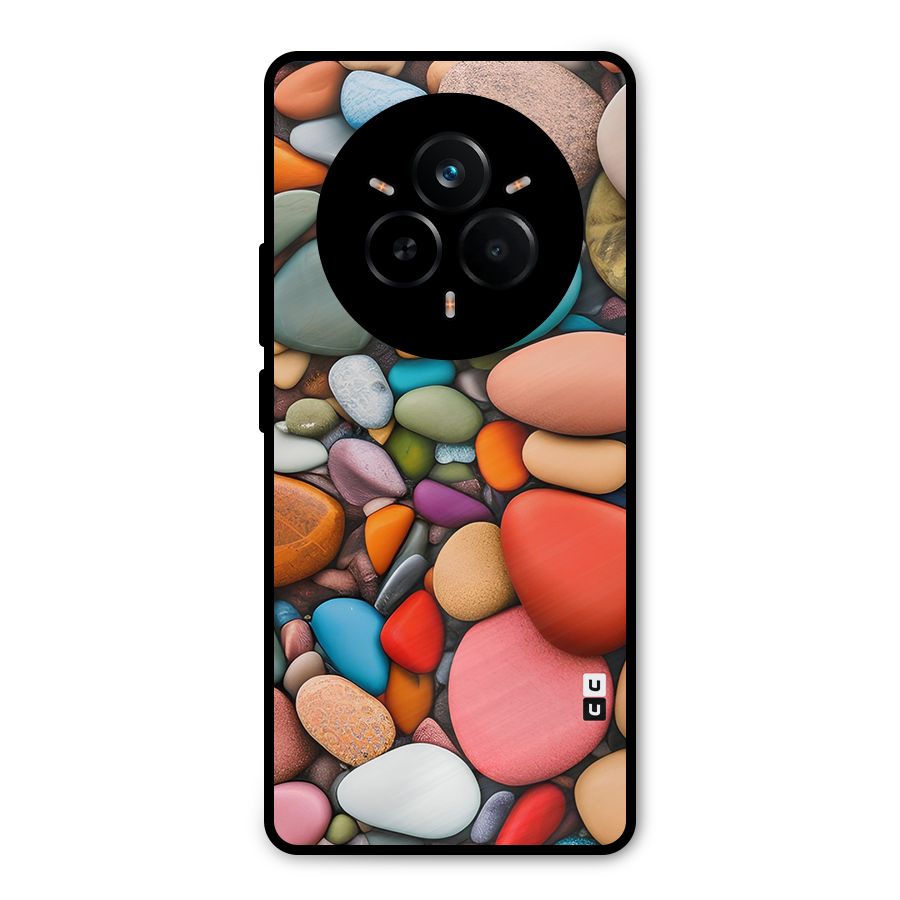 Colourful Stones Metal Back Case for Realme 14 Pro