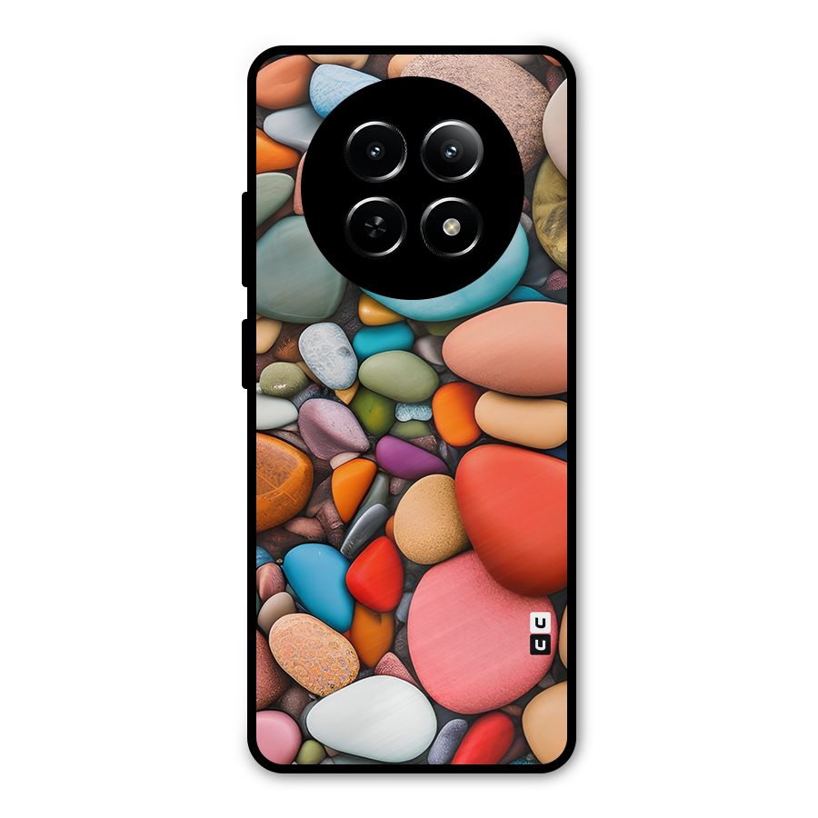 Colourful Stones Metal Back Case for Realme Narzo 70x 5G