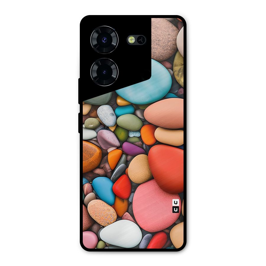 Colourful Stones Metal Back Case for Tecno Pova 5 Pro 5G