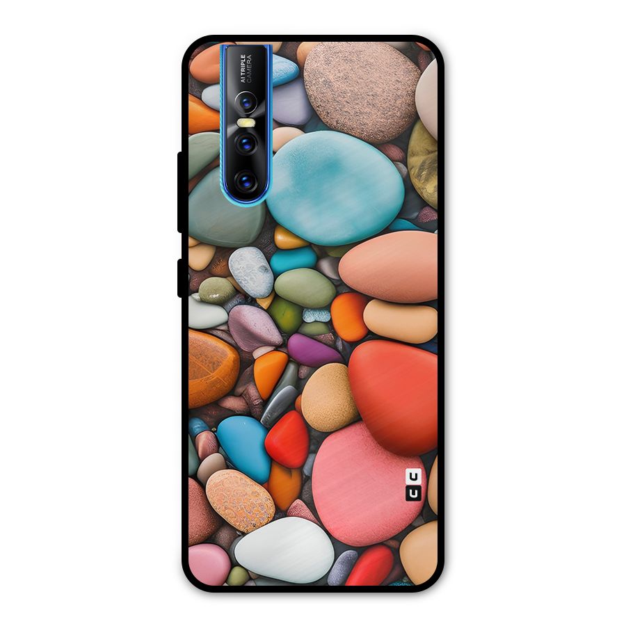 Colourful Stones Metal Back Case for Vivo V15 Pro