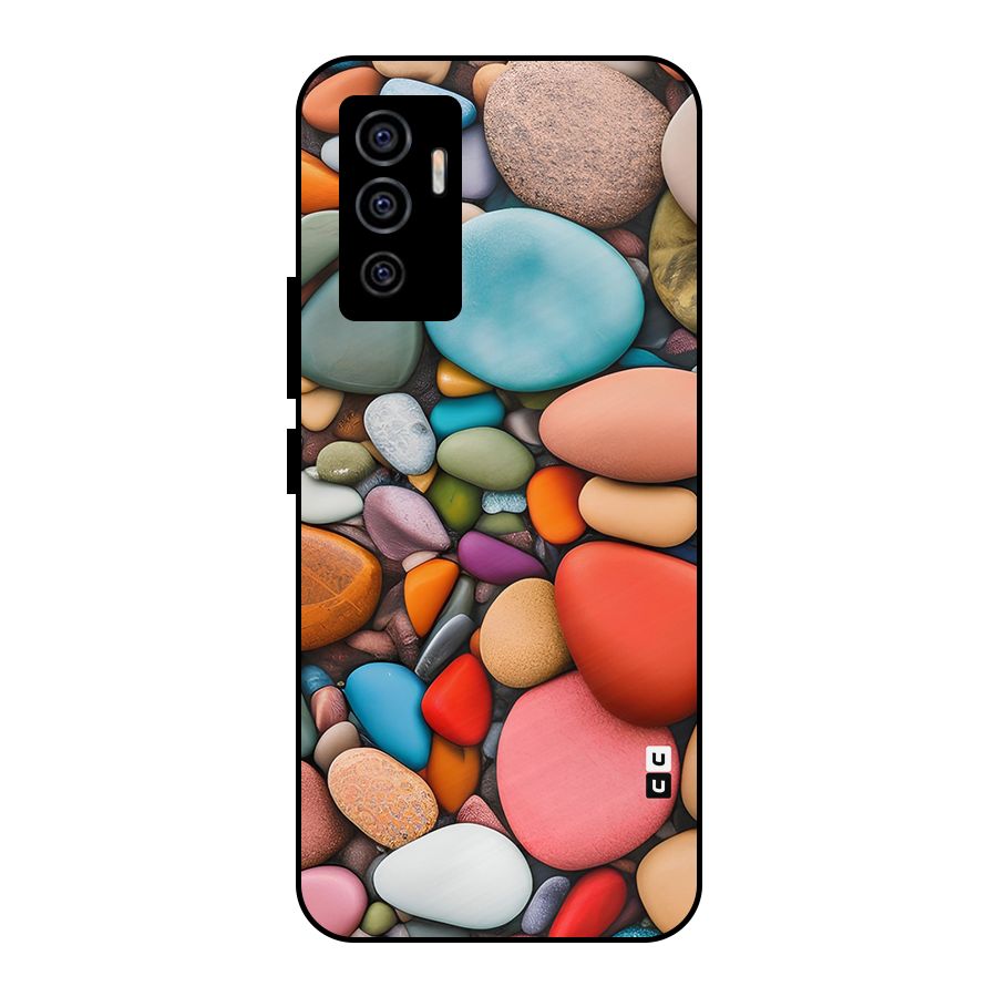 Colourful Stones Metal Back Case for Vivo V23e