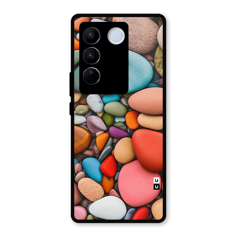 Colourful Stones Metal Back Case for Vivo V27